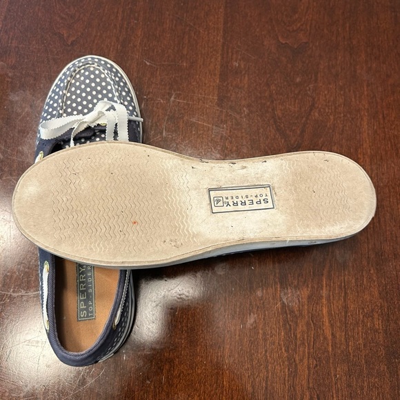 Sperry Blue and White Flats with Nautical Design - Picture 2 of 4